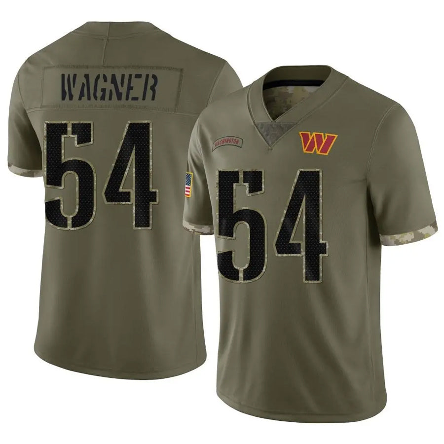 Elroe W.Commanders #54 Bobby Wagner Player Olive Salute To Service Limited Stitched Jerseys