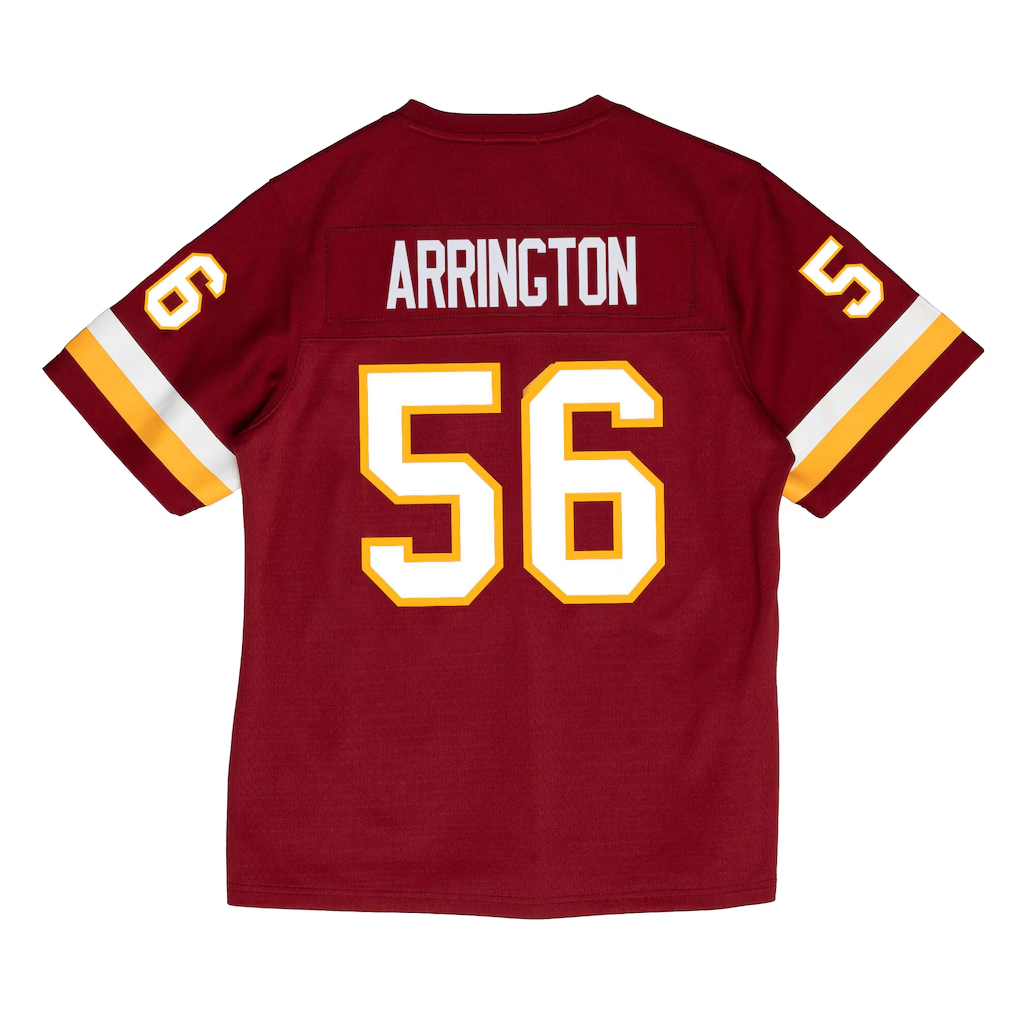 Elroe W.Commanders #56 LaVar Arrington Mitchell & Ness Burgundy 2001 Legacy Throwback Replica Jersey Stitched Puhic Game Jerseys