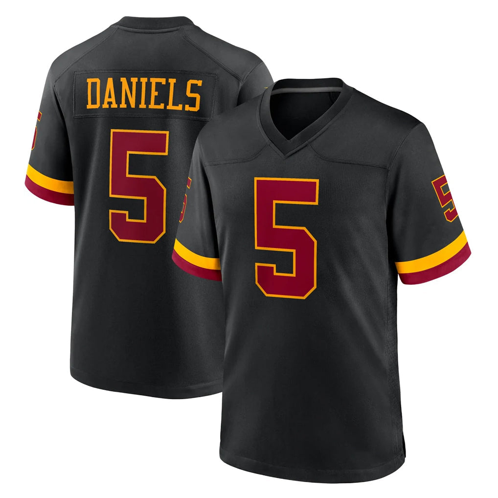 Elroe W.Commanders #5 Jayden Daniels Player Black Limited Home Game Stitched Jerseys