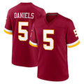 Elroe W.Commanders #5 Jayden Daniels Player Burgundy Game Home Stitched Jerseys