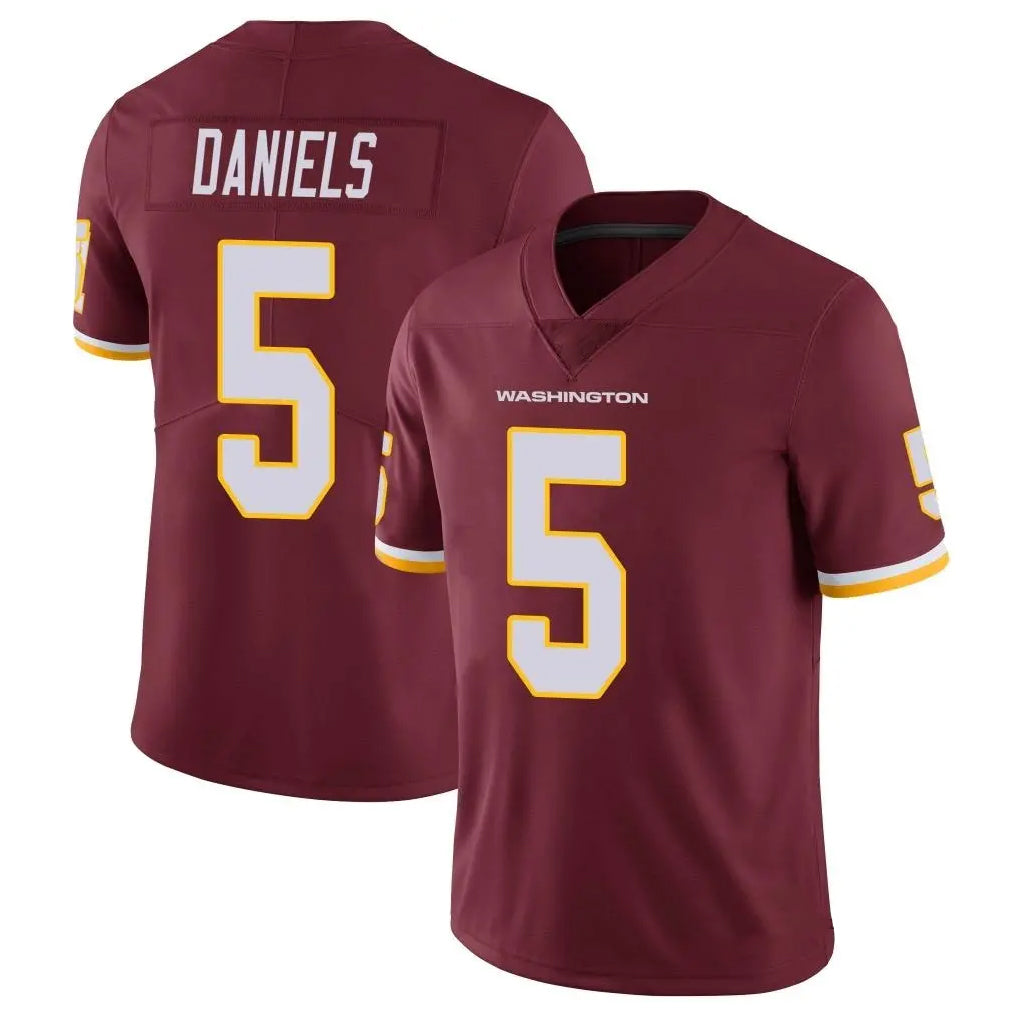 Elroe W.Commanders #5 Jayden Daniels Player Burgundy Vapor Limited Stitched Jerseys