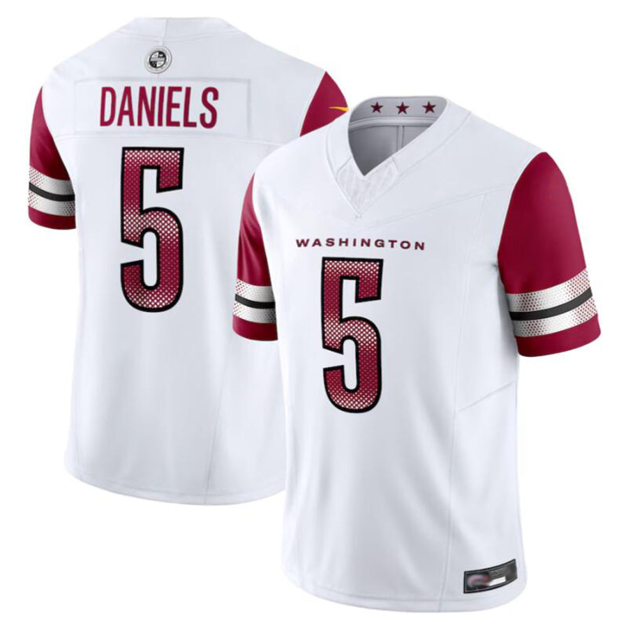 Elroe W.Commanders #5 Jayden Daniels Player White Vapor F.U.S.E. Limited Stitched Jerseys