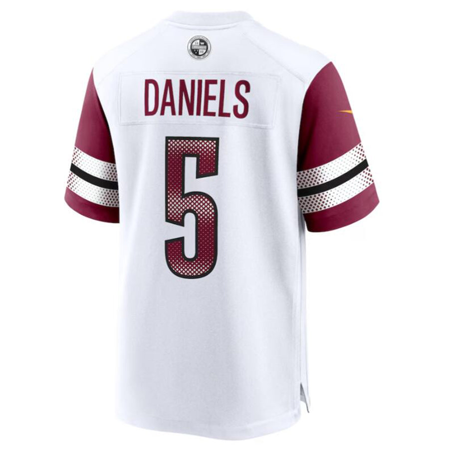 Elroe W.Commanders #5 Jayden Daniels White 2024 Draft First Round Pick Player Game Stitched Jersey