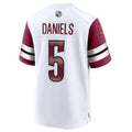 Elroe W.Commanders #5 Jayden Daniels White 2024 Draft First Round Pick Player Game Stitched Jersey