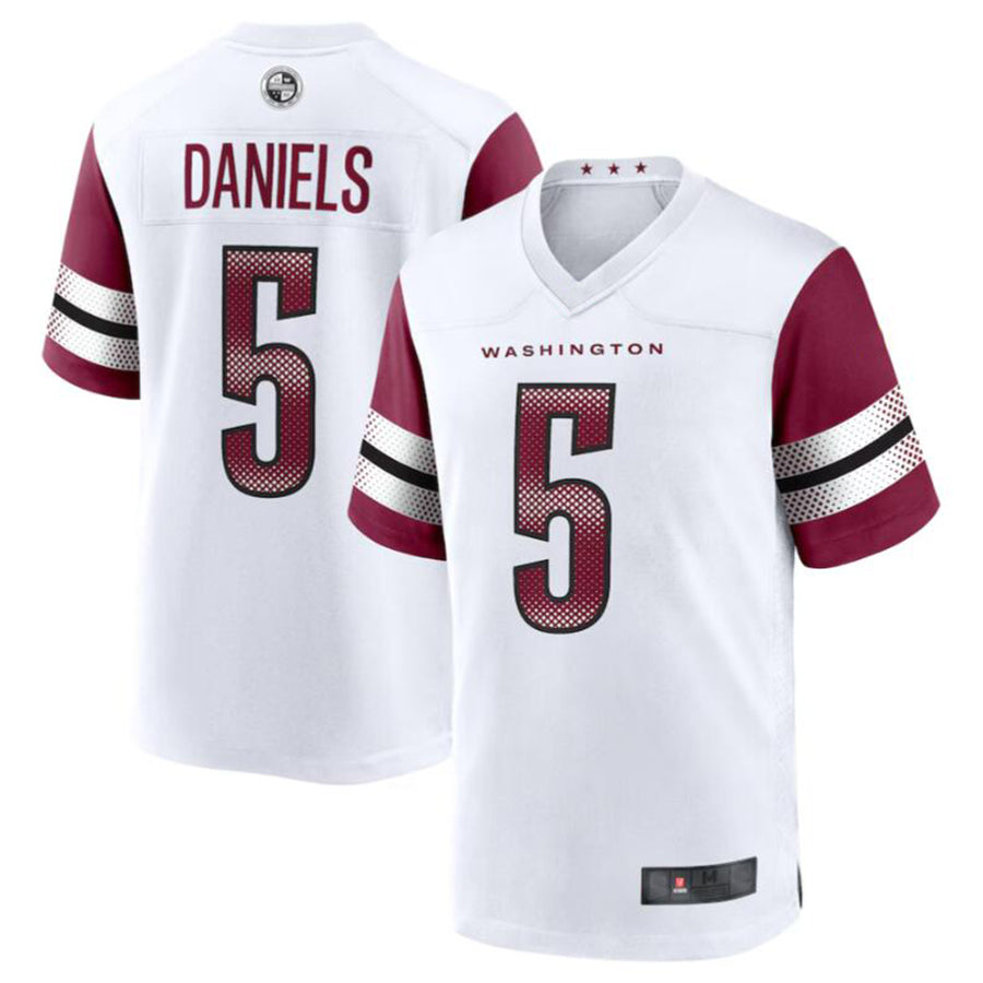 Elroe W.Commanders #5 Jayden Daniels White 2024 Draft First Round Pick Player Game Stitched Jerseys