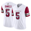 Elroe W.Commanders #5 Jayden Daniels White Vapor F.U.S.E. Limited Home Game Stitched Jerseys