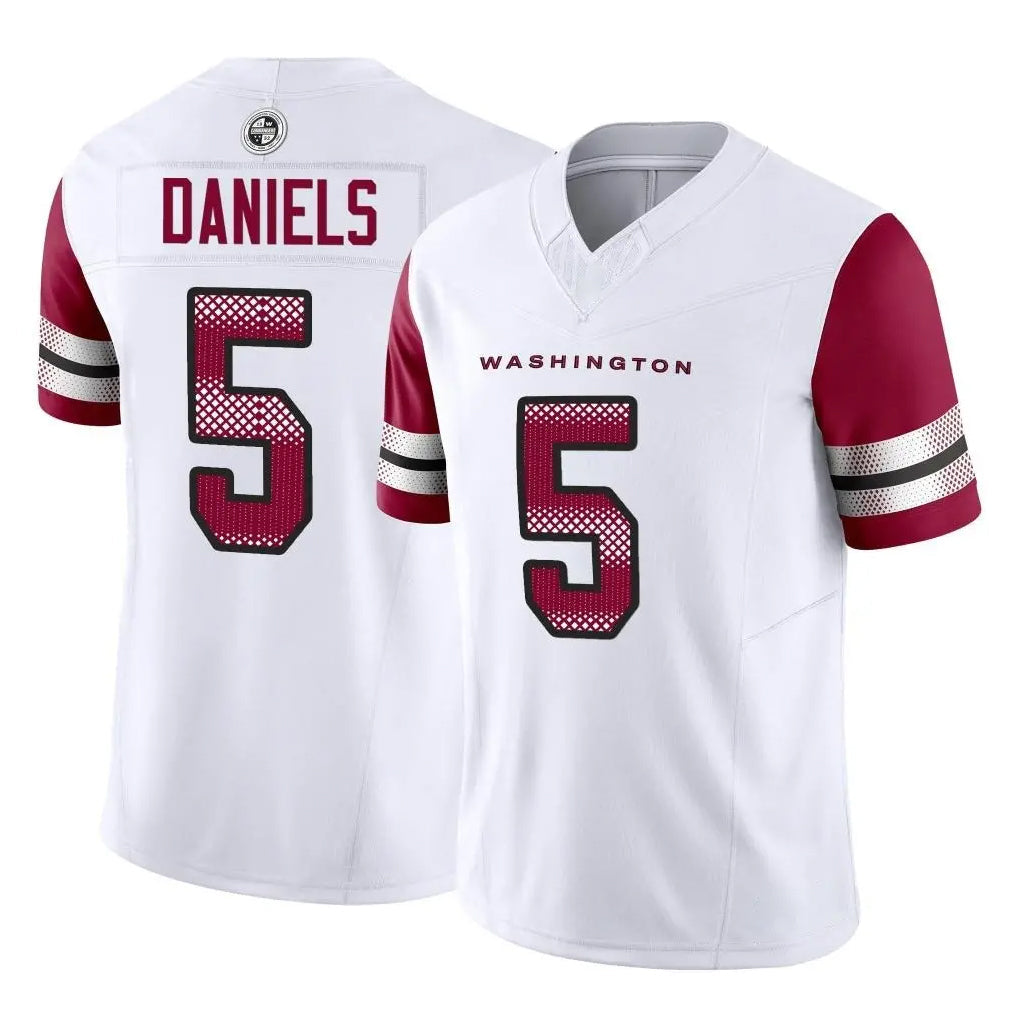 Elroe W.Commanders #5 Jayden Daniels White Vapor F.U.S.E. Limited Home Game Stitched Jerseys