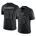 Elroe W.Commanders #67 Nick Allegretti Player Black Limited Reflective Home Game Stitched Jerseys