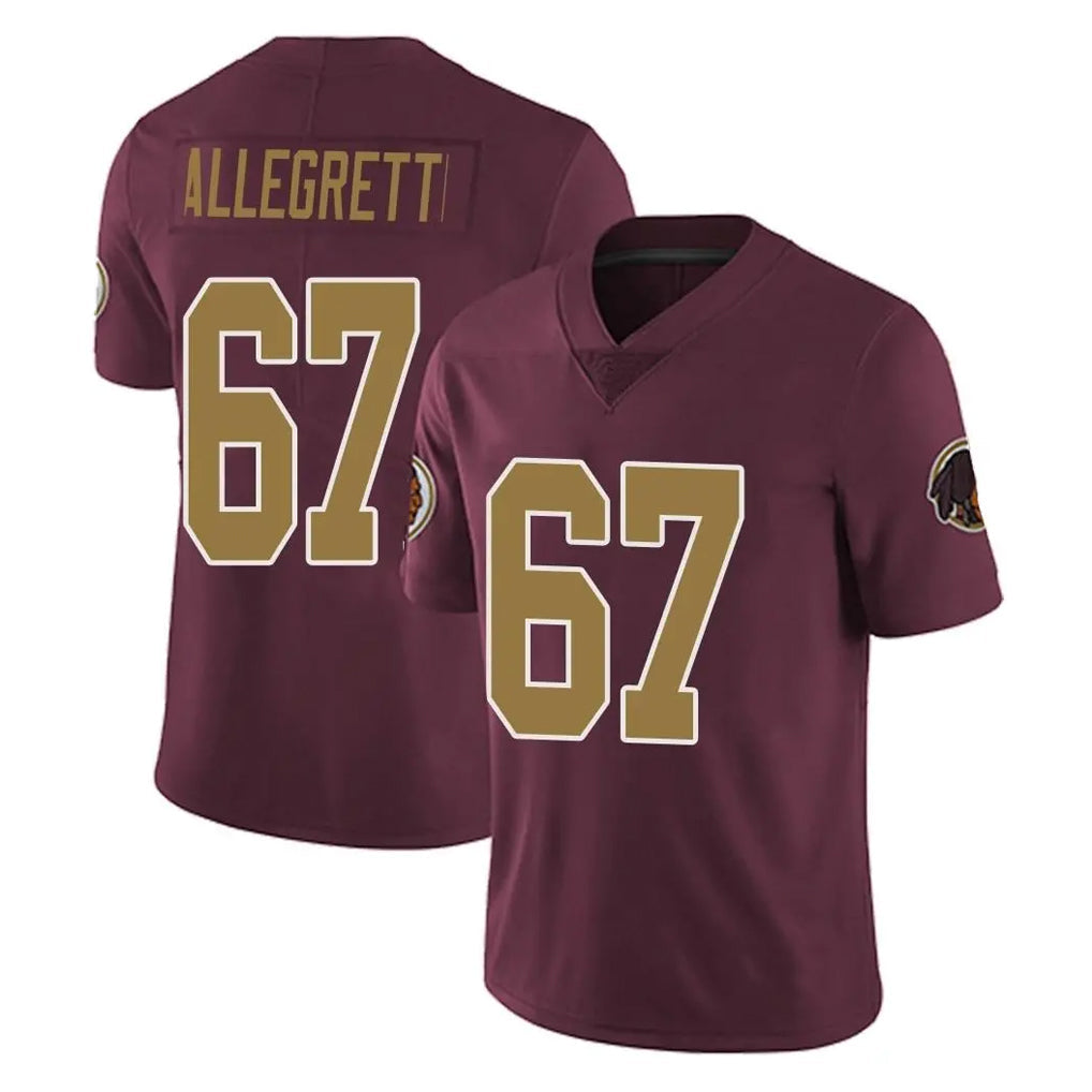 Elroe W.Commanders #67 Nick Allegretti Player Burgundy Alternate Vapor Untouchable Home Game Stitched Jerseys
