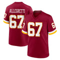 Elroe W.Commanders #67 Nick Allegretti Player Burgundy Game Home Stitched Jerseys