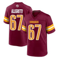 Elroe W.Commanders #67 Nick Allegretti Player Burgundy Home Game Stitched Jerseys