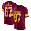 Elroe W.Commanders #67 Nick Allegretti Player Burgundy Limited Vapor Home Game Stitched Jerseys