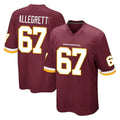 Elroe W.Commanders #67 Nick Allegretti Player Burgundy Team Color Home Game Stitched Jerseys