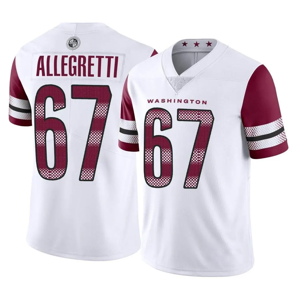 Elroe W.Commanders #67 Nick Allegretti Player White Limited Vapor Home Game Stitched Jerseys