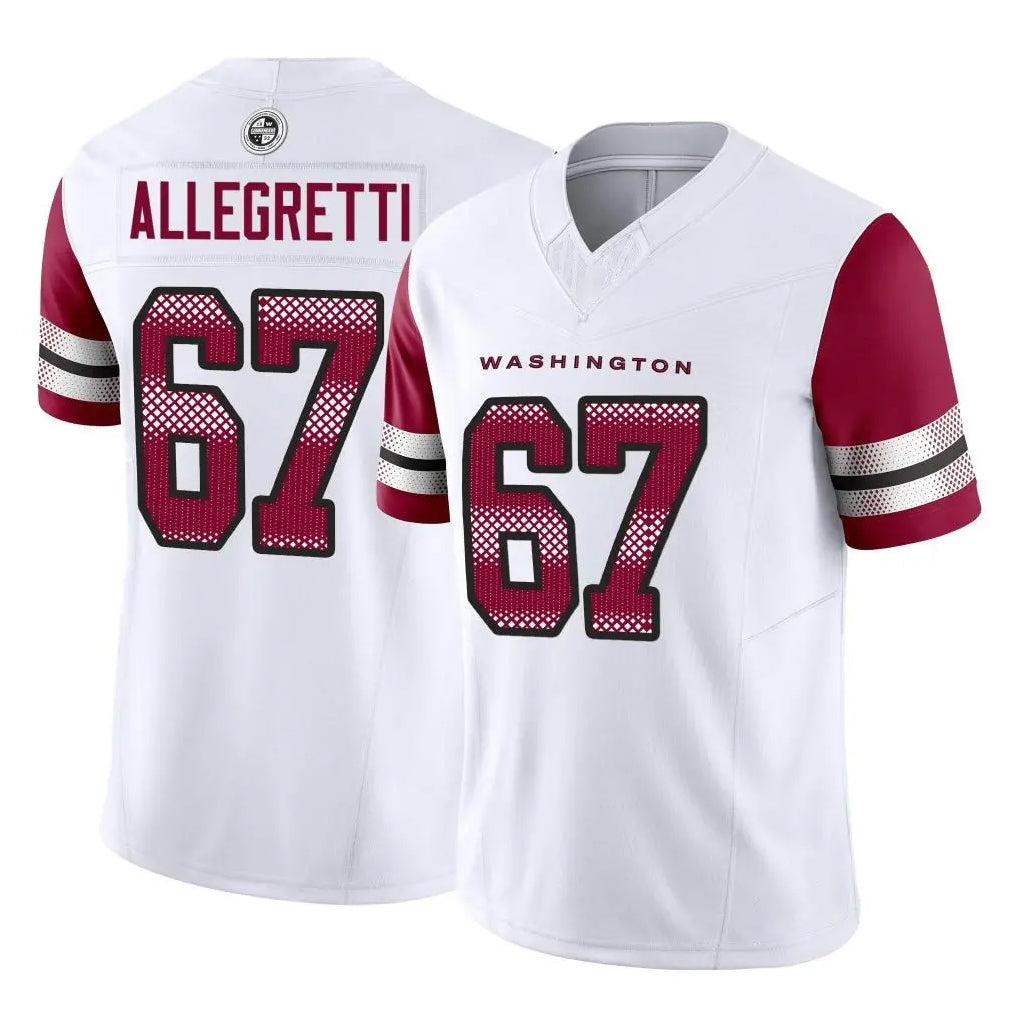 Elroe W.Commanders #67 Nick Allegretti Player White Vapor F.U.S.E. Limited Home Game Stitched Jerseys