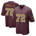 Elroe W.Commanders #72 Josh Conerly Jr. Player Burgundy Alternate Home Game Stitched Jerseys