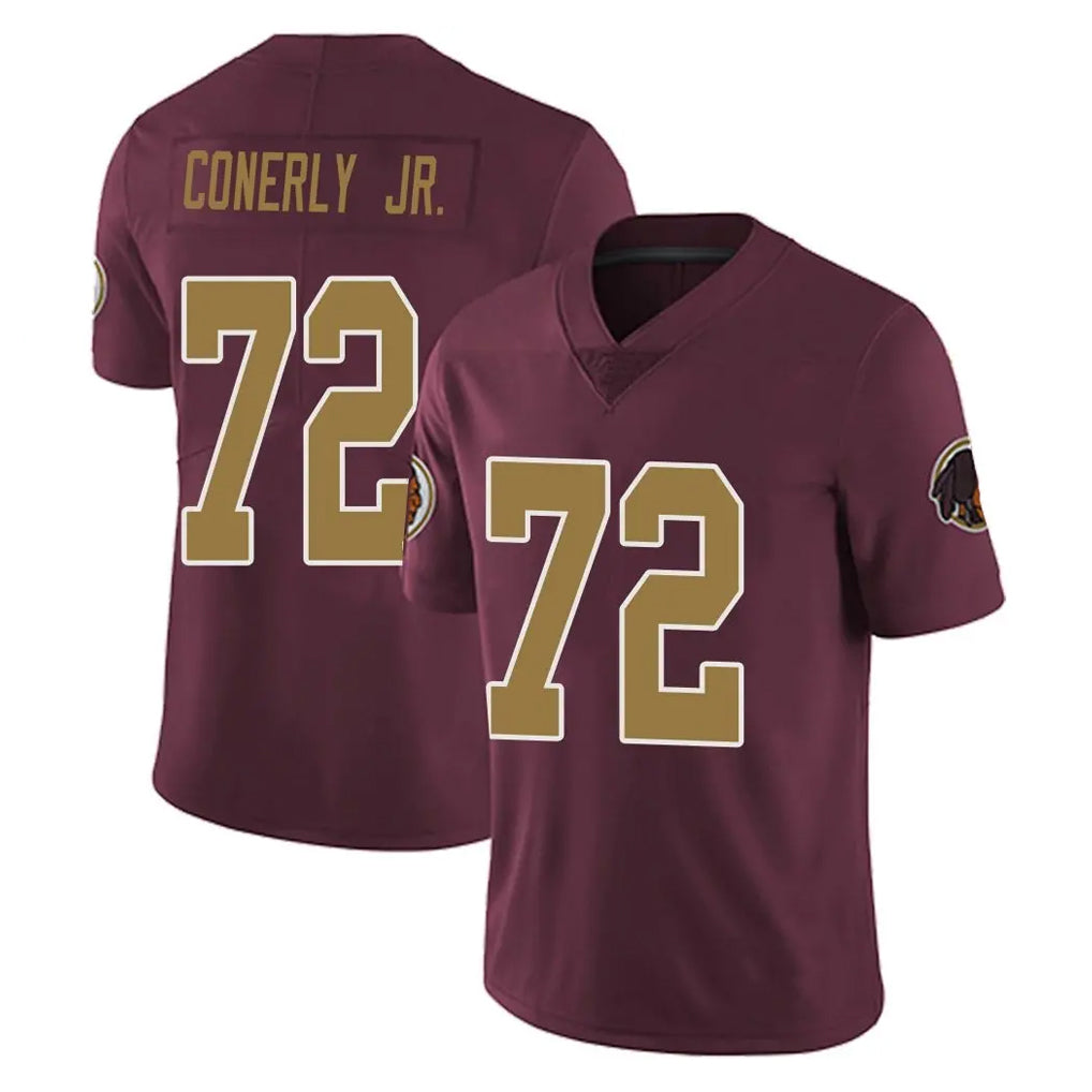 Elroe W.Commanders #72 Josh Conerly Jr. Player Burgundy Alternate Vapor Untouchable Home Game Stitched Jerseys