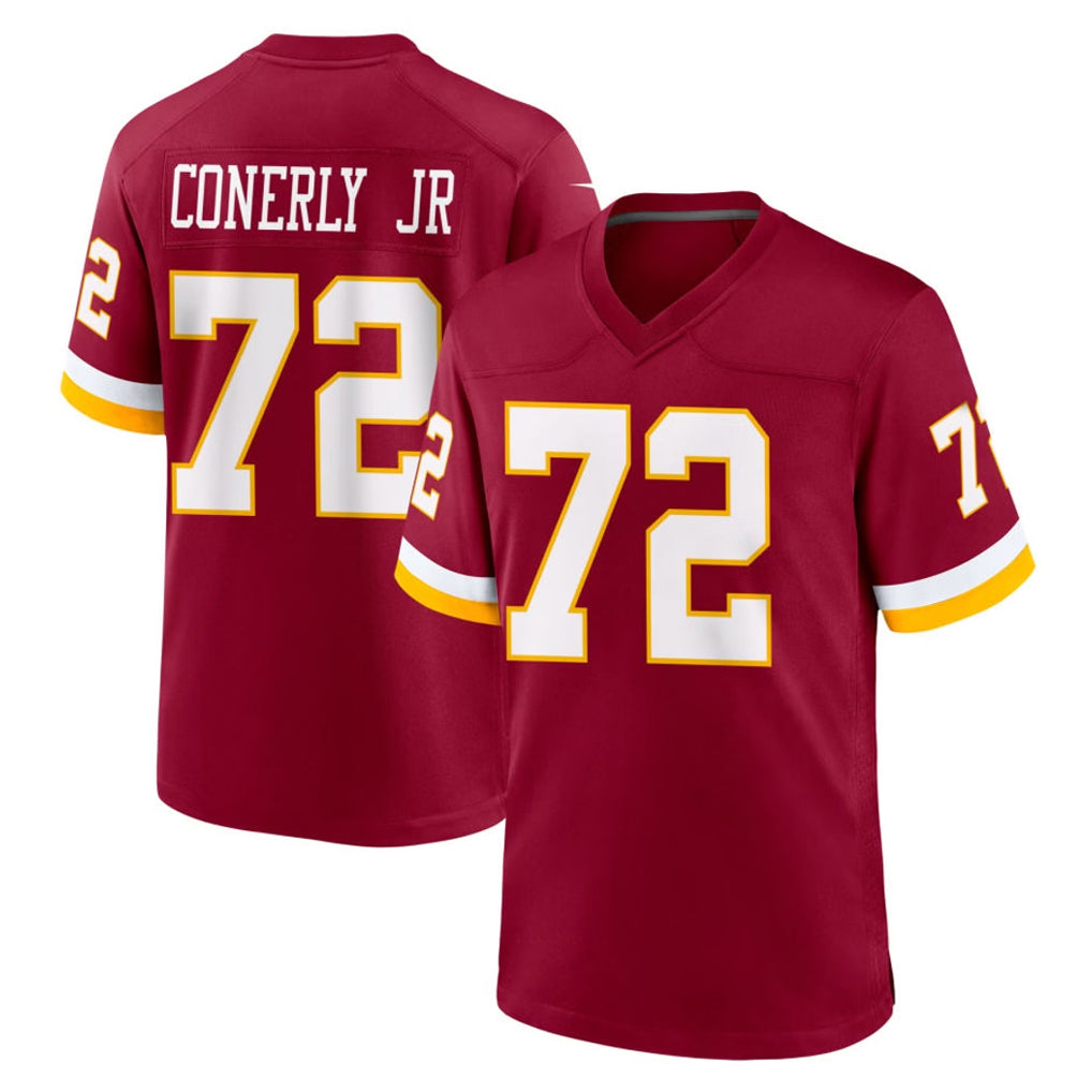 Elroe W.Commanders #72 Josh Conerly Jr. Player Burgundy Game Home Stitched Jerseys