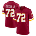 Elroe W.Commanders #72 Josh Conerly Jr. Player Burgundy Game Home Stitched Jerseys