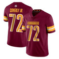 Elroe W.Commanders #72 Josh Conerly Jr. Player Burgundy Limited Vapor Home Game Stitched Jerseys