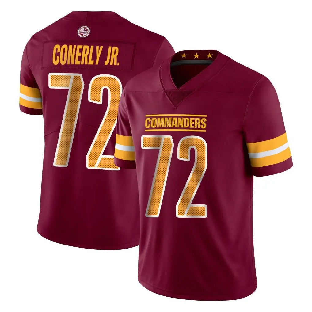 Elroe W.Commanders #72 Josh Conerly Jr. Player Burgundy Limited Vapor Home Game Stitched Jerseys