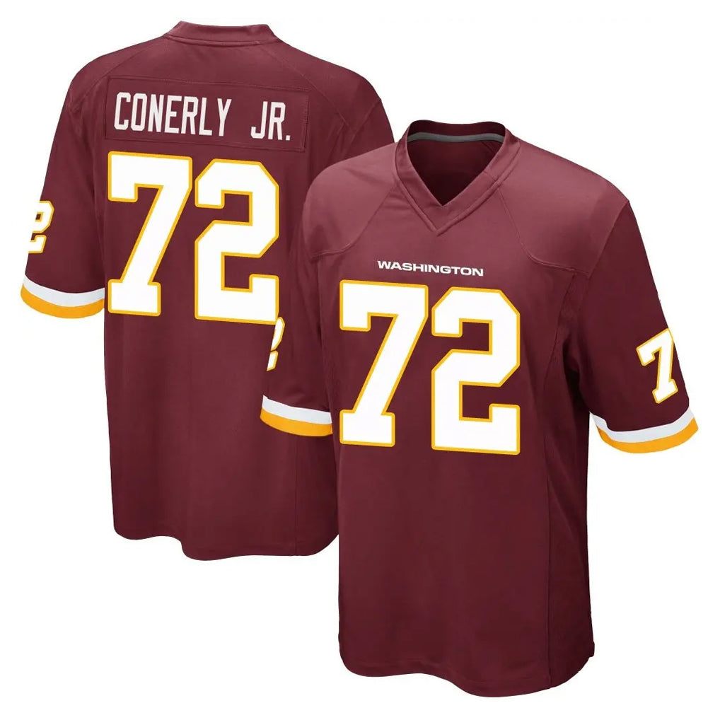 Elroe W.Commanders #72 Josh Conerly Jr. Player Burgundy Team Color Home Game Stitched Jerseys
