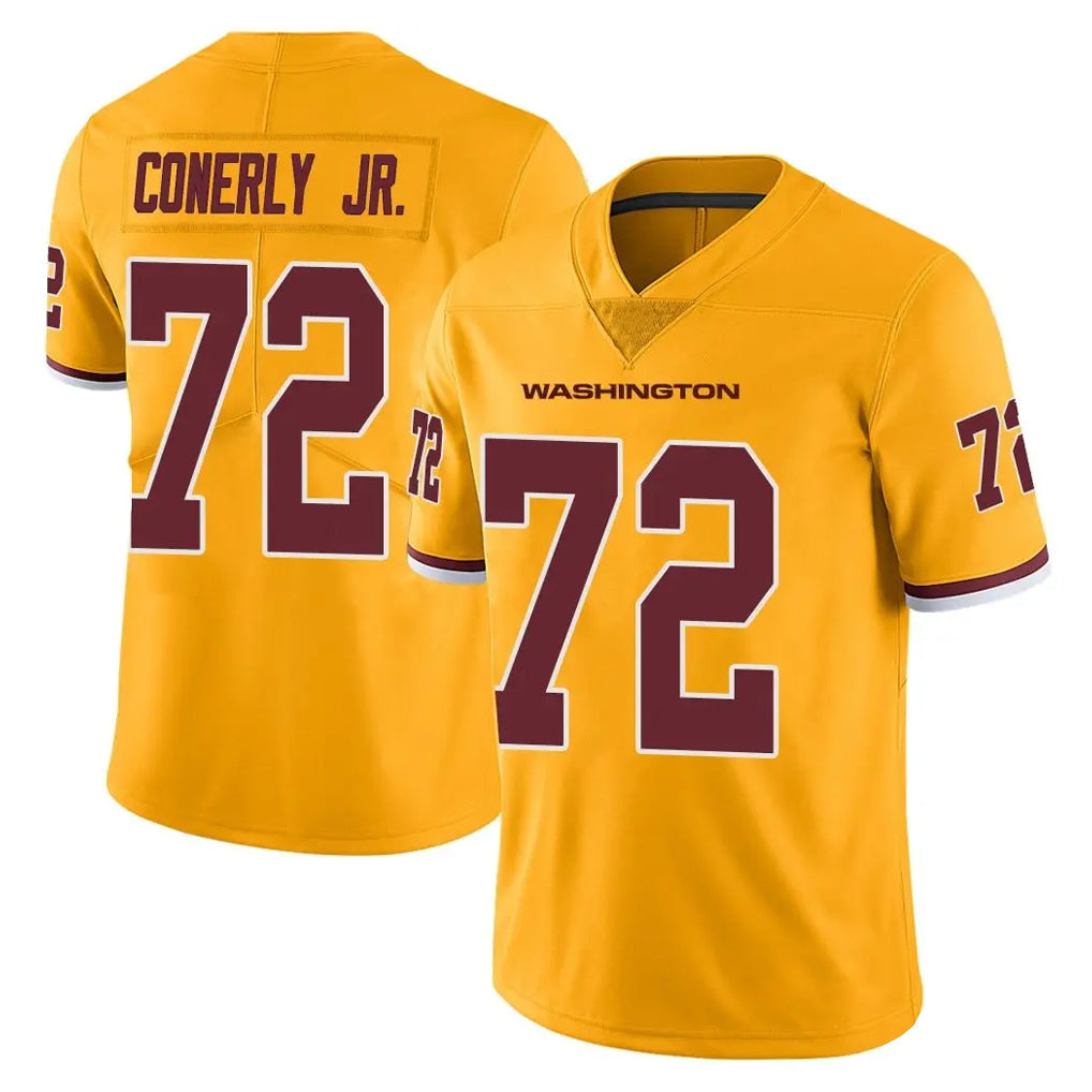 Elroe W.Commanders #72 Josh Conerly Jr. Player Gold Limited Color Rush Home Game Stitched Jerseys
