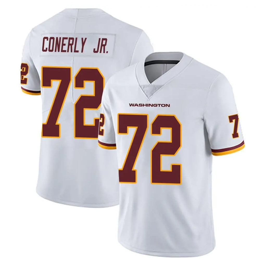 Elroe W.Commanders #72 Josh Conerly Jr. Player White Limited Vapor Untouchable Home Game Stitched Jerseys