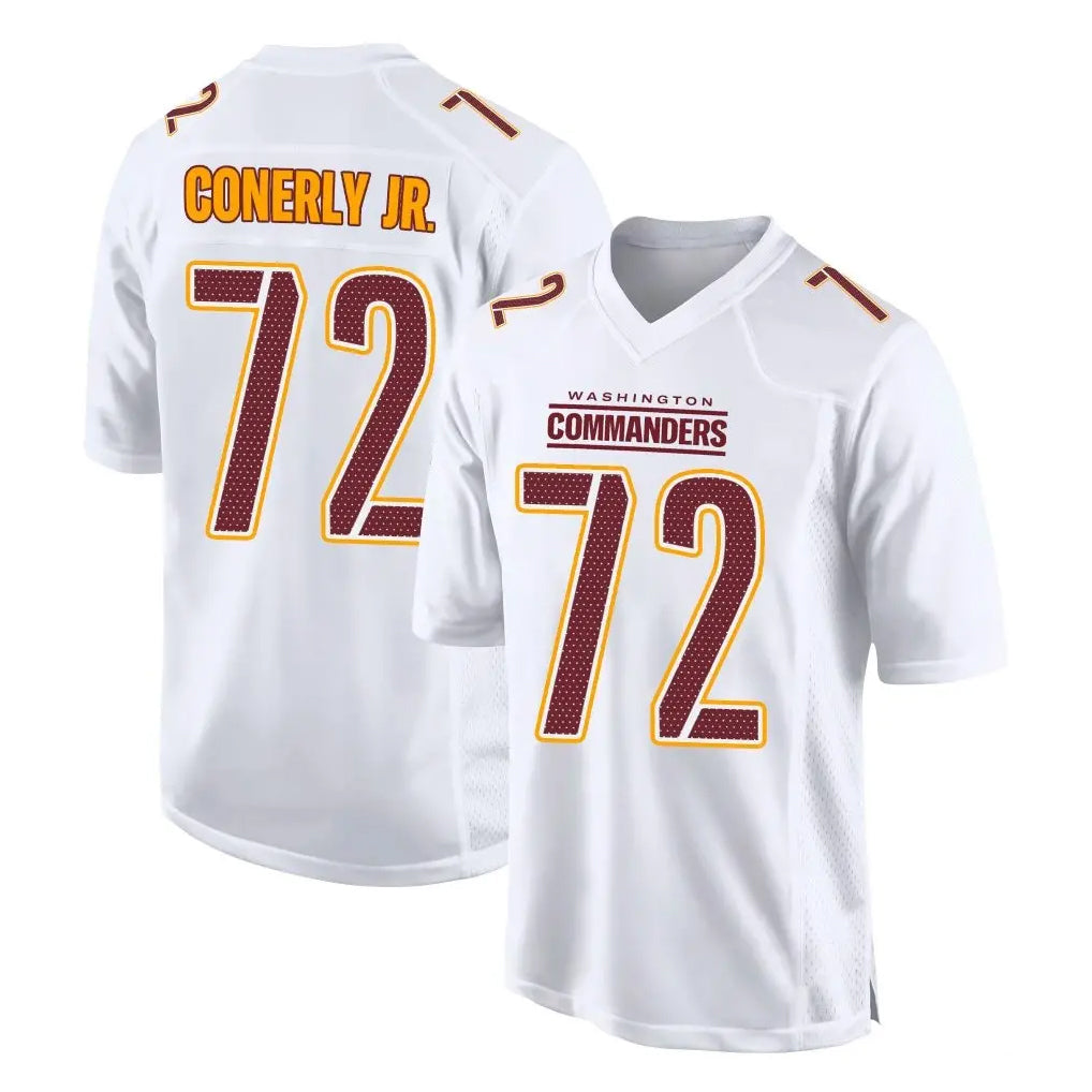 Elroe W.Commanders #72 Josh Conerly Jr. Player White Tundra Fashion Home Game Stitched Jerseys