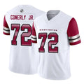 Elroe W.Commanders #72 Josh Conerly Jr. Player White Vapor F.U.S.E. Limited Home Game Stitched Jerseys
