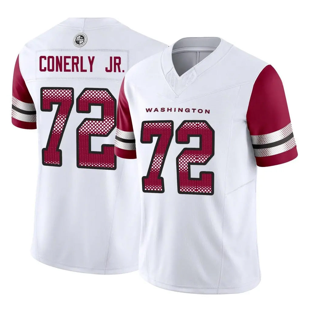 Elroe W.Commanders #72 Josh Conerly Jr. Player White Vapor F.U.S.E. Limited Home Game Stitched Jerseys
