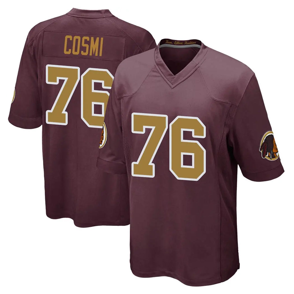 Elroe W.Commanders #76 Sam Cosmi Player Burgundy Alternate Home Game Stitched Jerseys