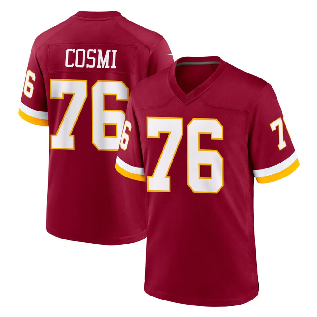 Elroe W.Commanders #76 Sam Cosmi Player Burgundy Game Home Stitched Jerseys