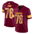 Elroe W.Commanders #76 Sam Cosmi Player Burgundy Limited Vapor Home Game Stitched Jerseys