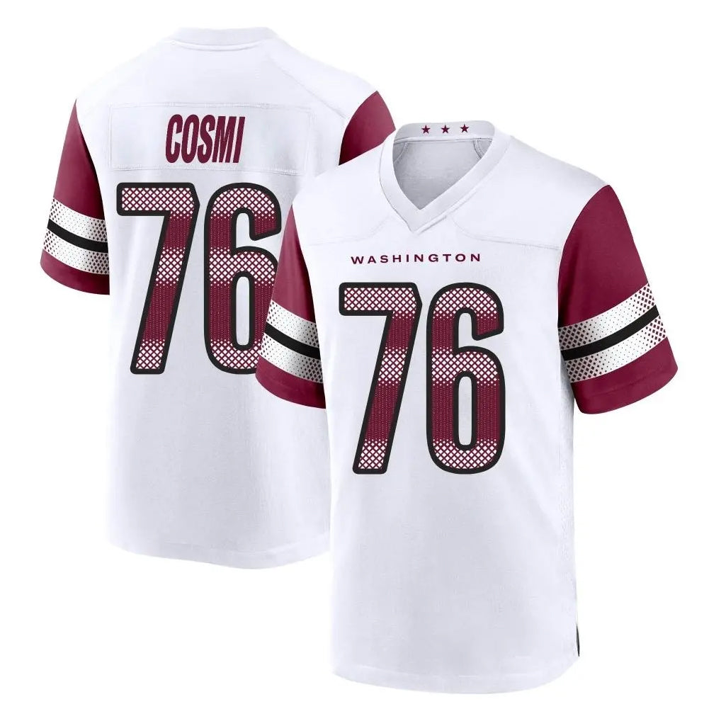 Elroe W.Commanders #76 Sam Cosmi Player White Game Home Stitched Jerseys