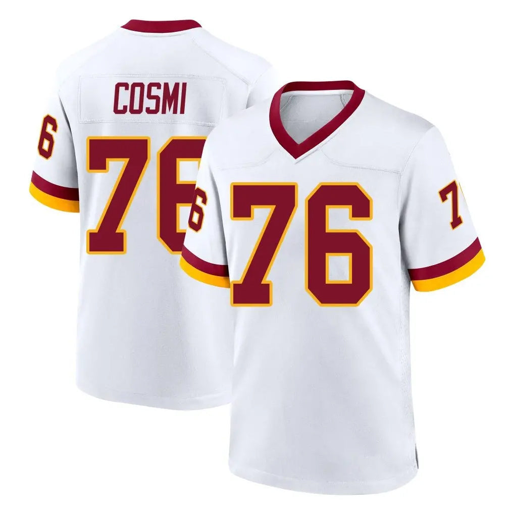 Elroe W.Commanders #76 Sam Cosmi Player White Home Game Stitched Jerseys