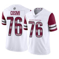 Elroe W.Commanders #76 Sam Cosmi Player White Limited Vapor Home Game Stitched Jerseys