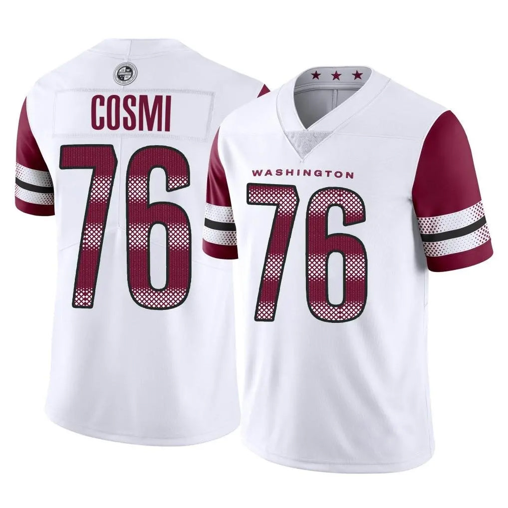 Elroe W.Commanders #76 Sam Cosmi Player White Limited Vapor Home Game Stitched Jerseys