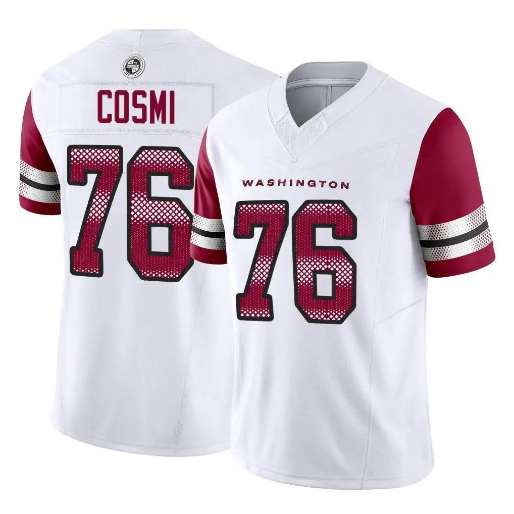 Elroe W.Commanders #76 Sam Cosmi Player White Vapor F.U.S.E. Limited Home Game Stitched Jerseys