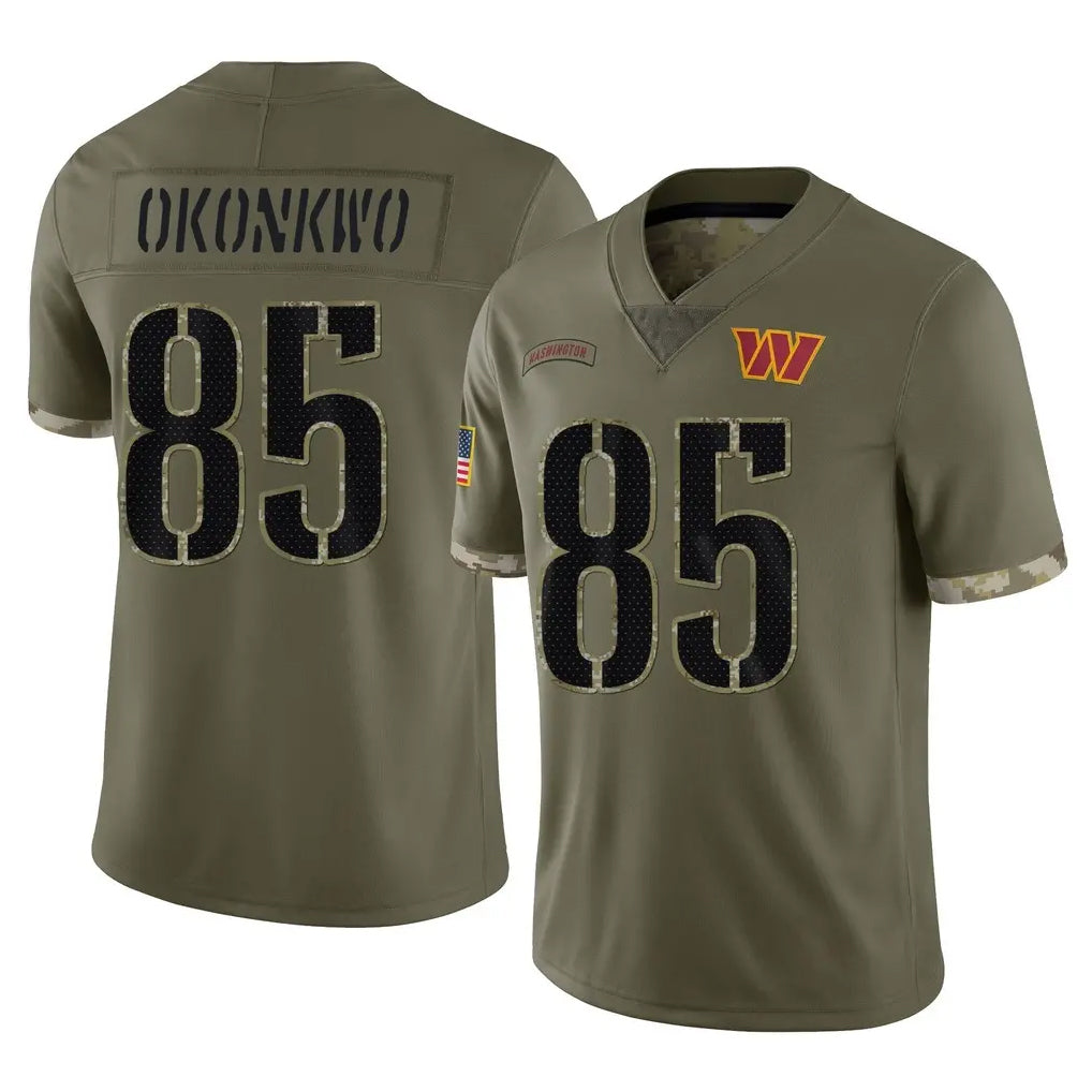 Elroe W.Commanders #85 Chig Okonkwo Player Olive Salute To Service Limited Home Game Stitched Jerseys