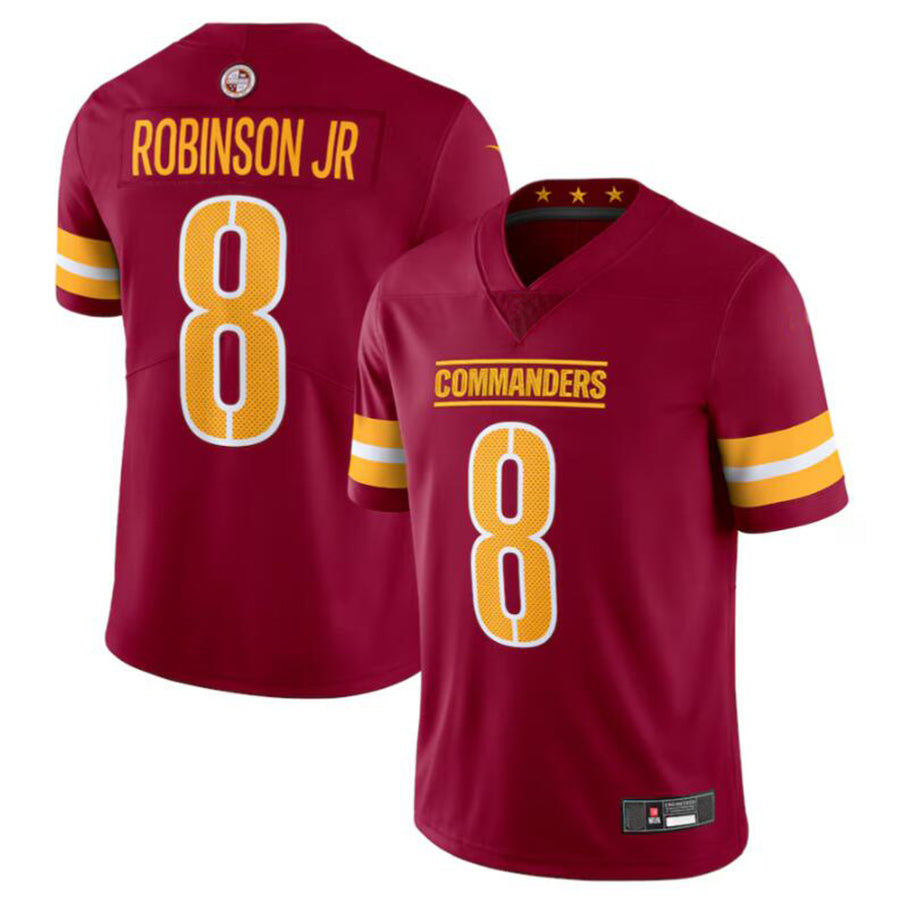 Elroe W.Commanders #8 Brian Robinson Jr. Burgundy Vapor Untouchable Limited American Stitched Jerseys
