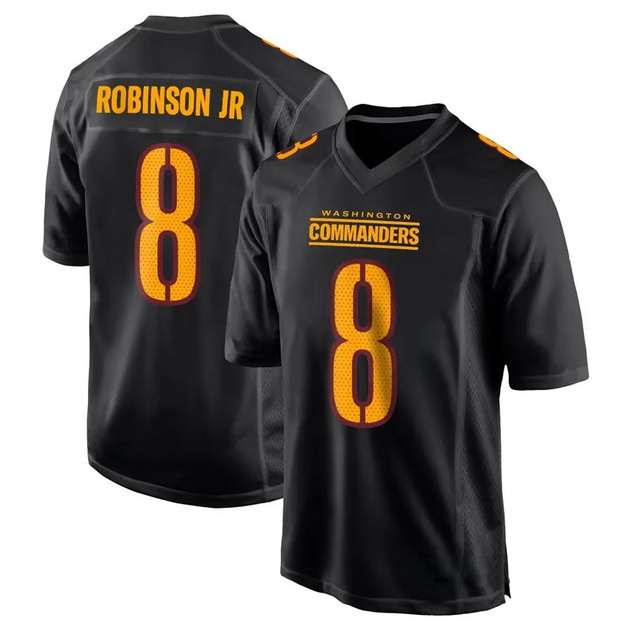 Elroe W.Commanders #8 Brian Robinson Jr. Player Black Fashion Stitched Jerseys