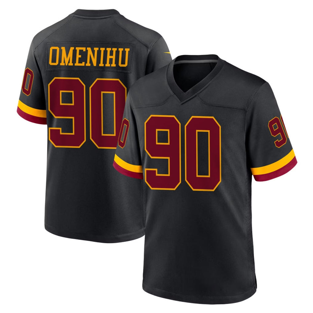 Elroe W.Commanders #90 Charles Omenihu Player Black Limited Home Game Stitched Jerseys