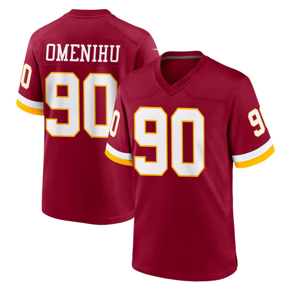 Elroe W.Commanders #90 Charles Omenihu Player Burgundy Game Home Stitched Jerseys