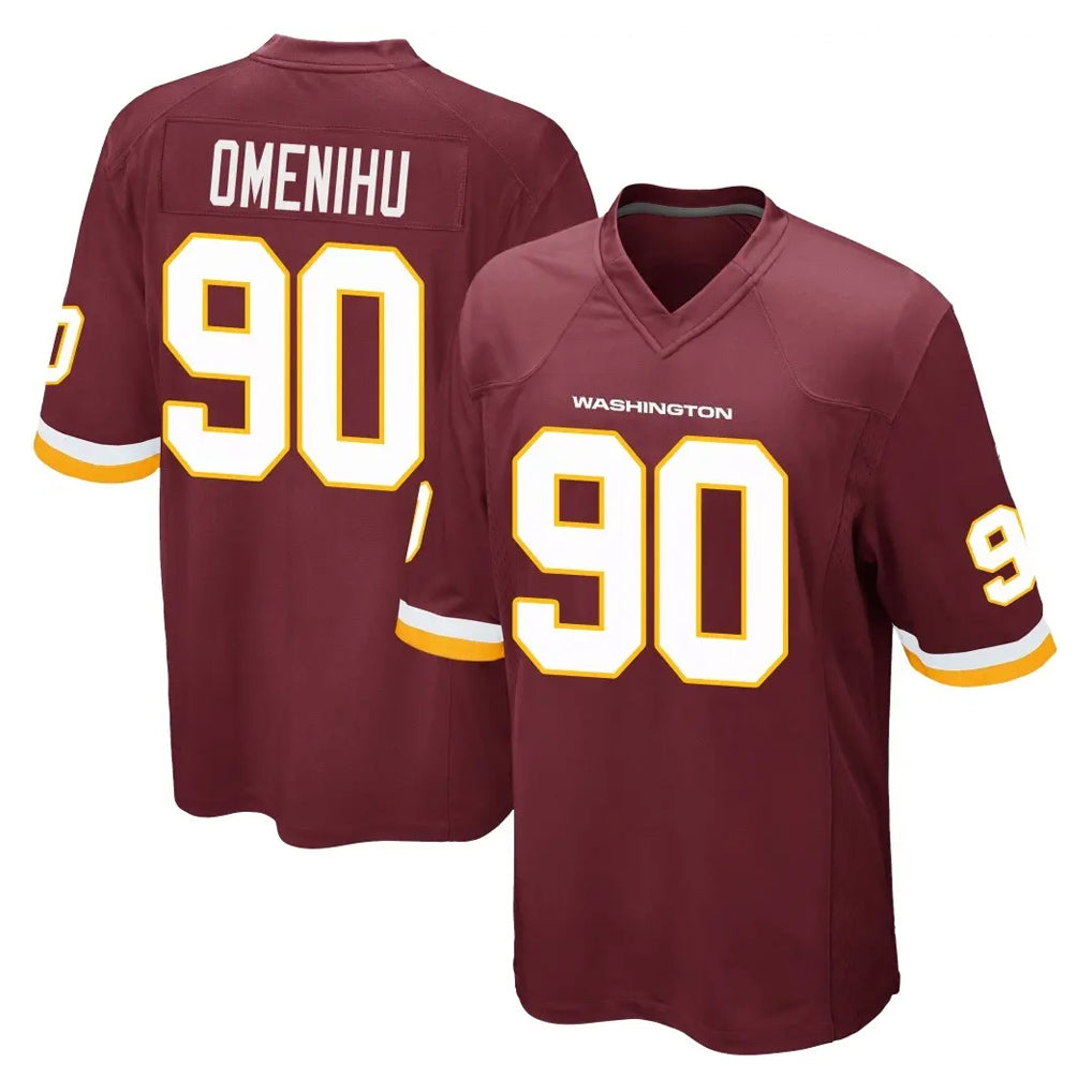 Elroe W.Commanders #90 Charles Omenihu Player Burgundy Team Color Home Game Stitched Jerseys