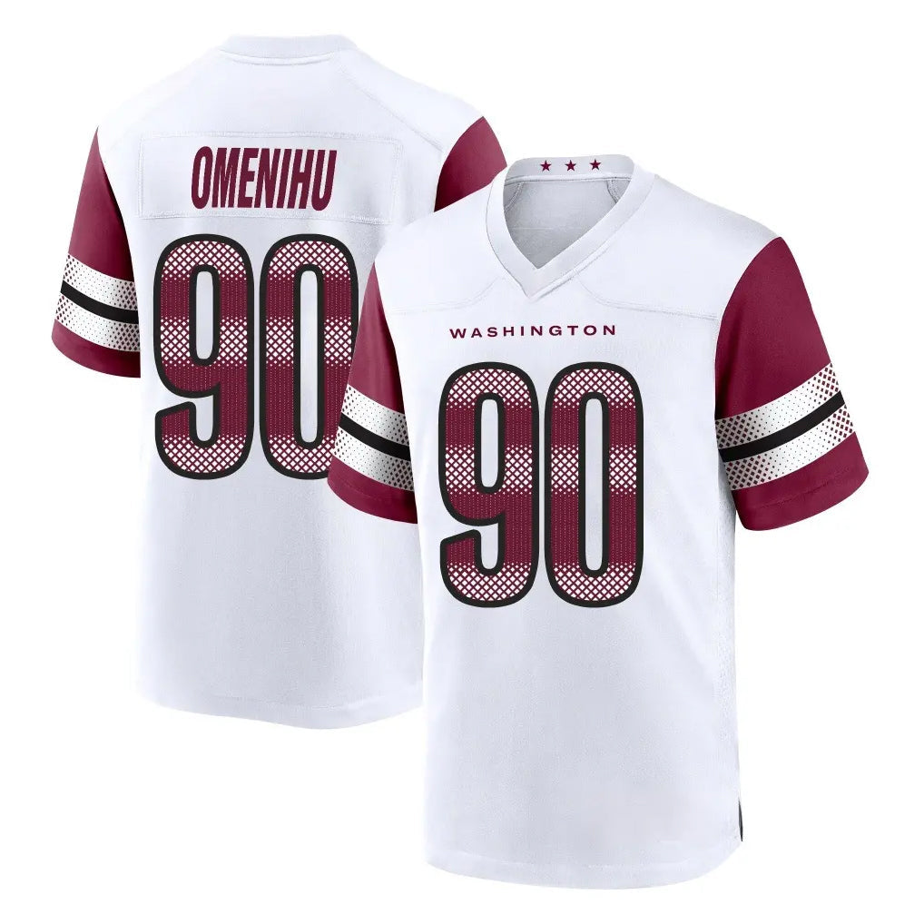 Elroe W.Commanders #90 Charles Omenihu Player White Game Home Stitched Jerseys