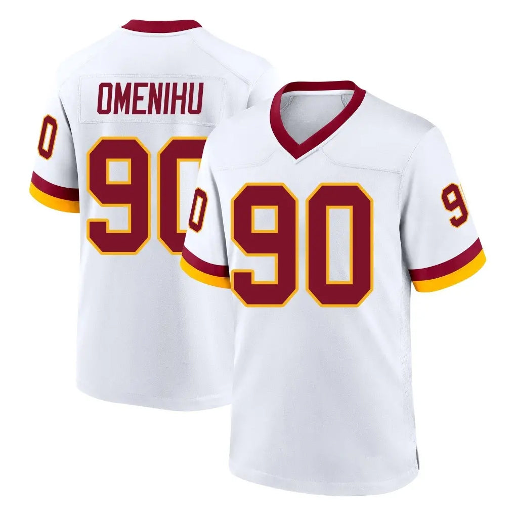 Elroe W.Commanders #90 Charles Omenihu Player White Home Game Stitched Jerseys