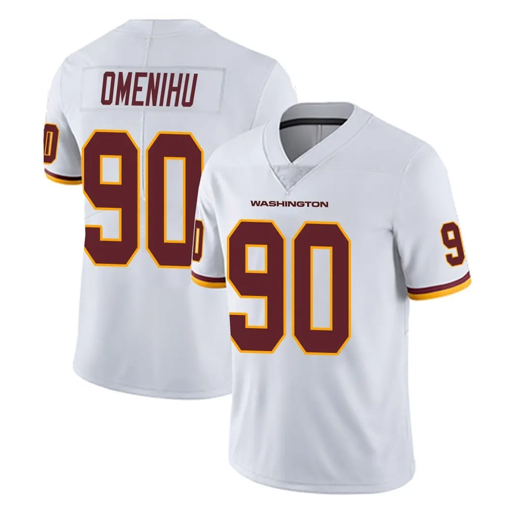 Elroe W.Commanders #90 Charles Omenihu Player White Limited Vapor Untouchable Home Game Stitched Jerseys