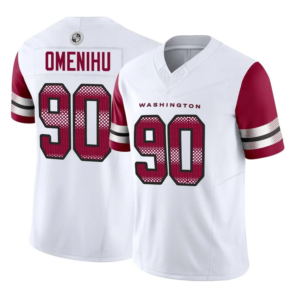 Elroe W.Commanders #90 Charles Omenihu Player White Vapor F.U.S.E. Limited Home Game Stitched Jerseys