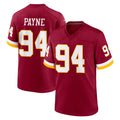 Elroe W.Commanders #94 Daron Payne Player Burgundy Game Home Stitched Jerseys